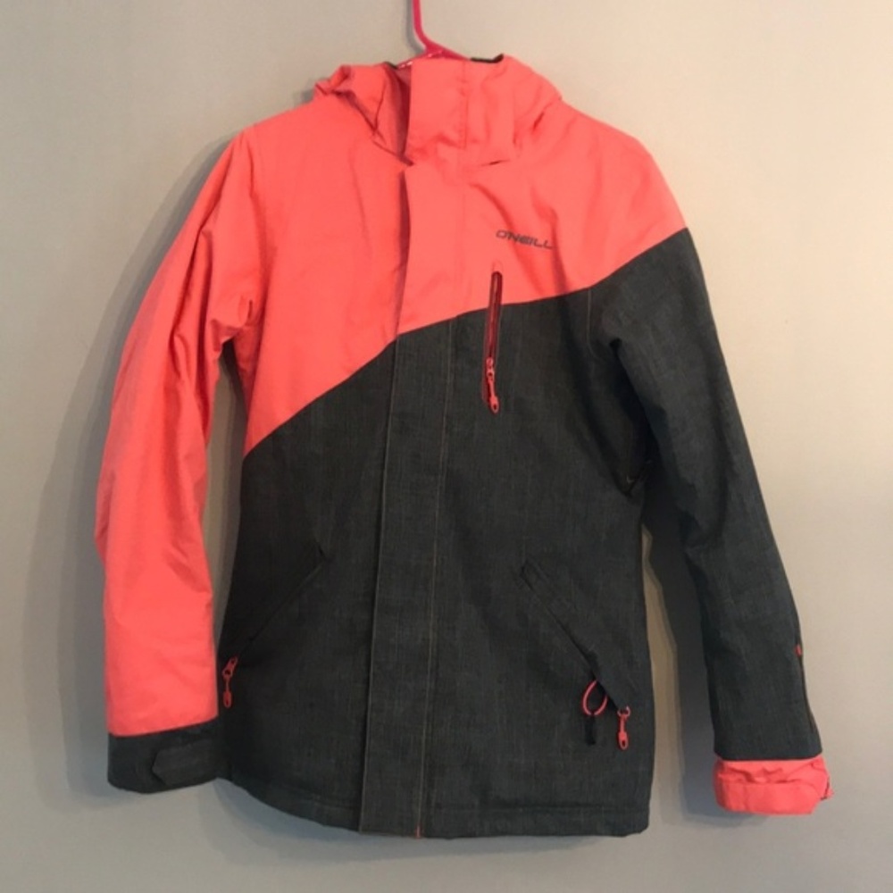 *soldO'Neil Ski/Board Jacket Gray + Coral sz Small - Picture 1 of 8